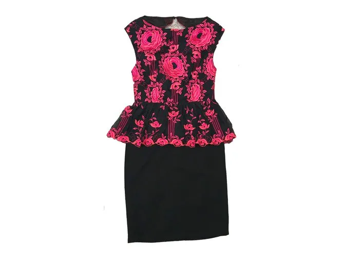 Alice + Olivia Vestidos Negro Rosa 
