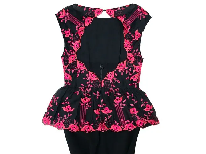 Alice + Olivia Vestidos Negro Rosa 