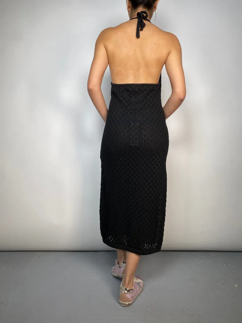 ANGE EYZAGUIRRE Vestido Tejido Tajos Laterales