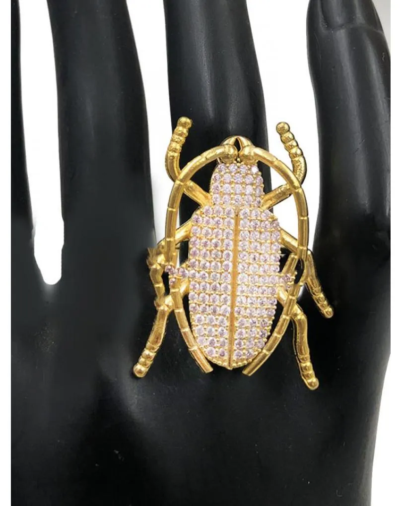 ANILLOS ORIGINALES DORADOS AMULETO DE ESCARABAJO EGIPCIO