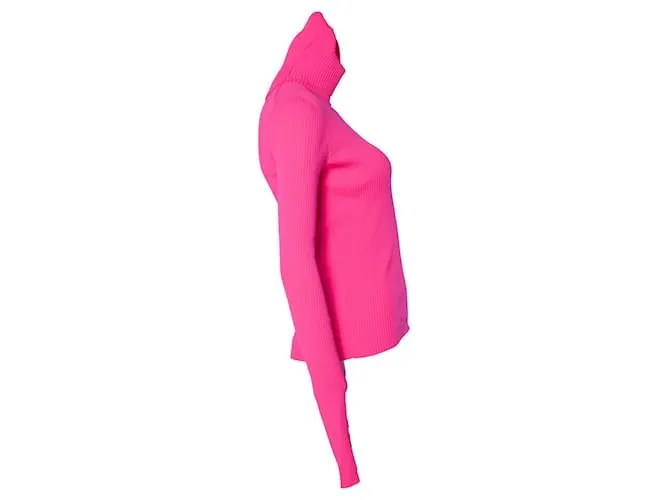 Autre Marque balenciaga, Cuello alto canalé rosa neón 