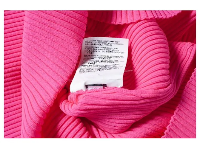 Autre Marque balenciaga, Cuello alto canalé rosa neón 
