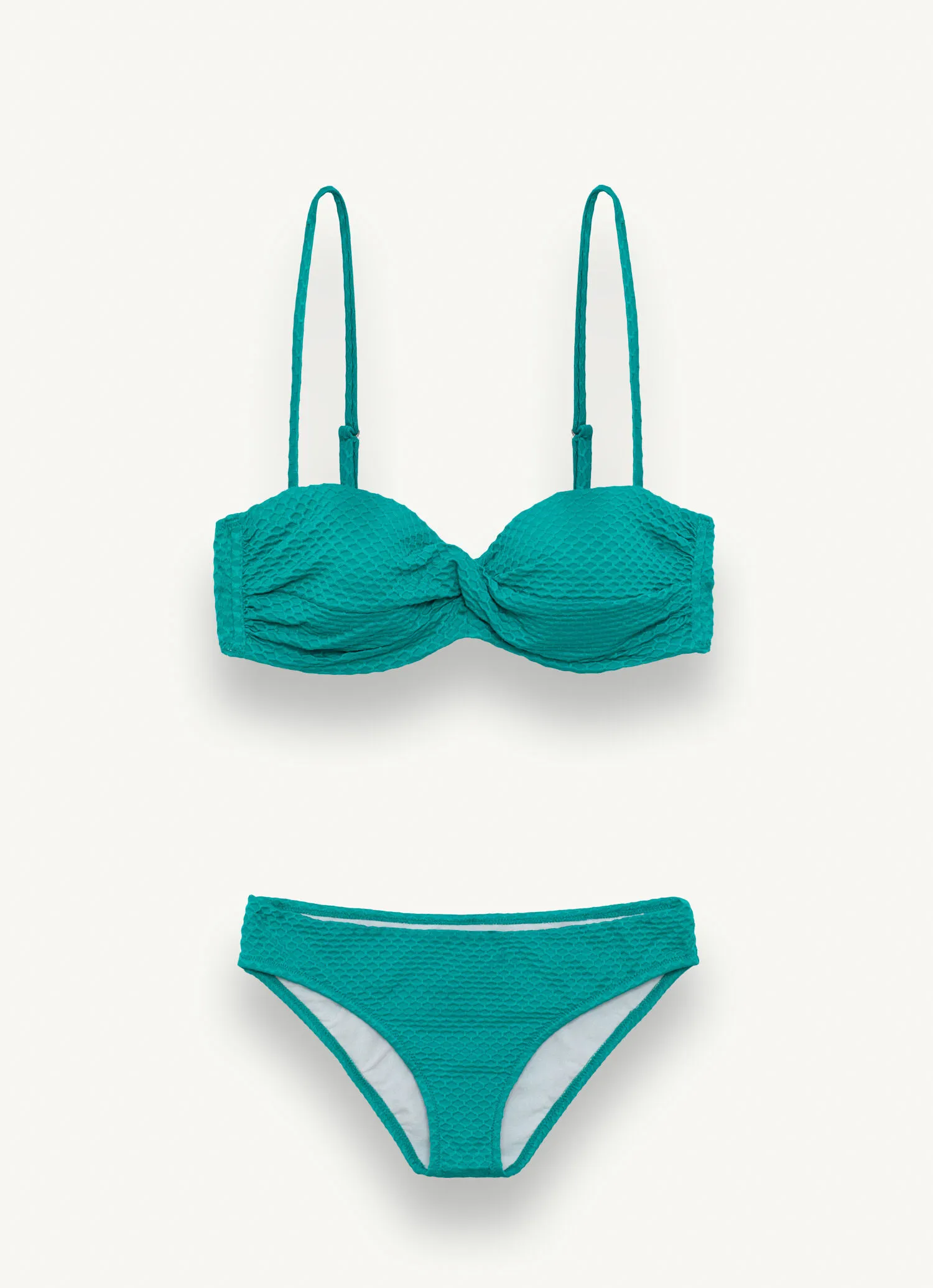 Bikini balconette de tejido texturizado