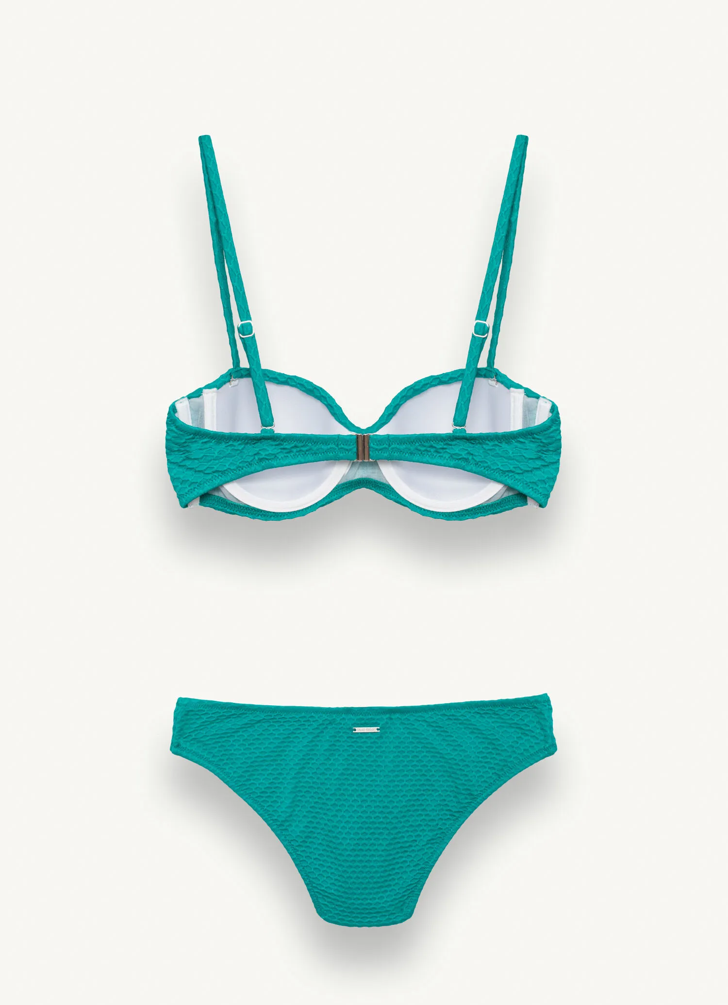 Bikini balconette de tejido texturizado
