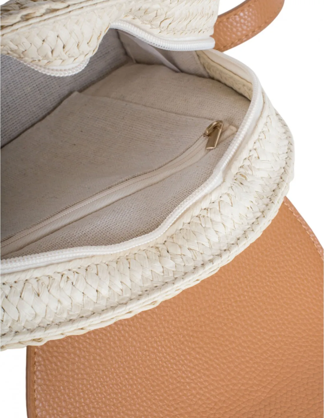 Bolso Bandolera Rafia Marrón