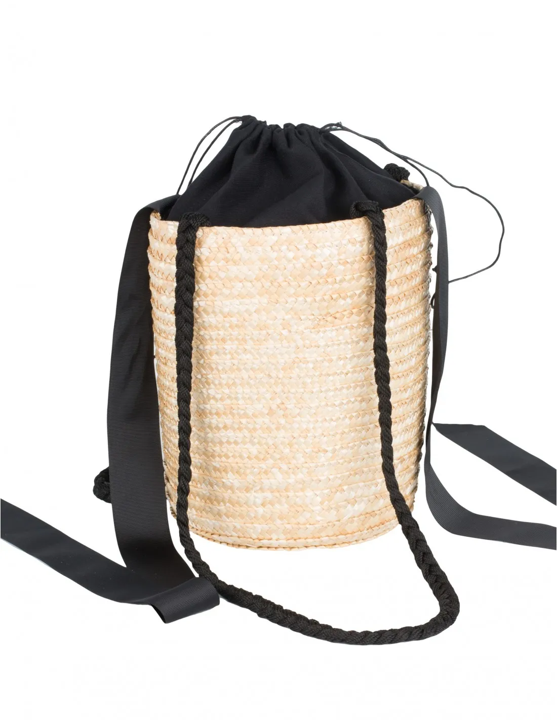 Bolso Cubo Rafia Lazo