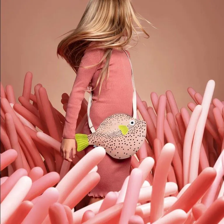 Bolso pequeño Pufferfish (Pez Globo) Rosa