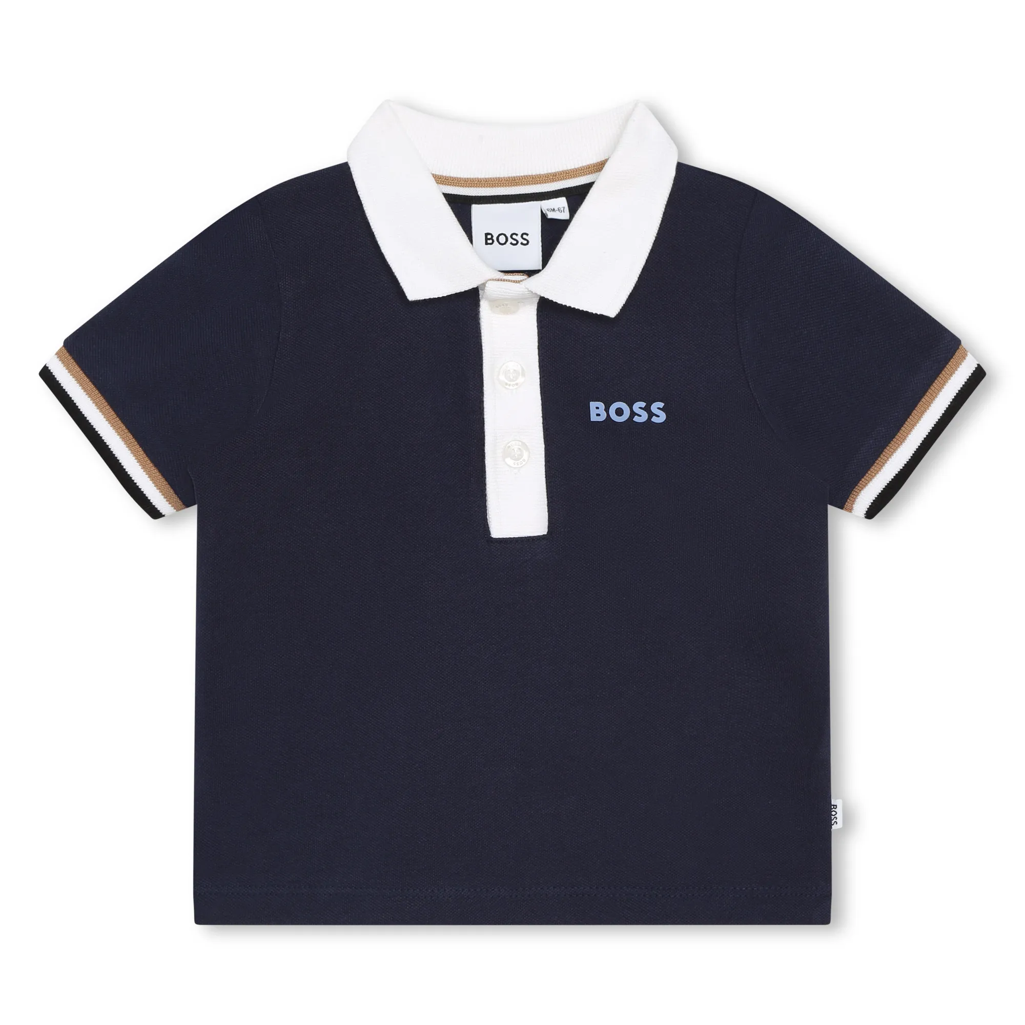 BOSS Polo piqué de algodón con logo