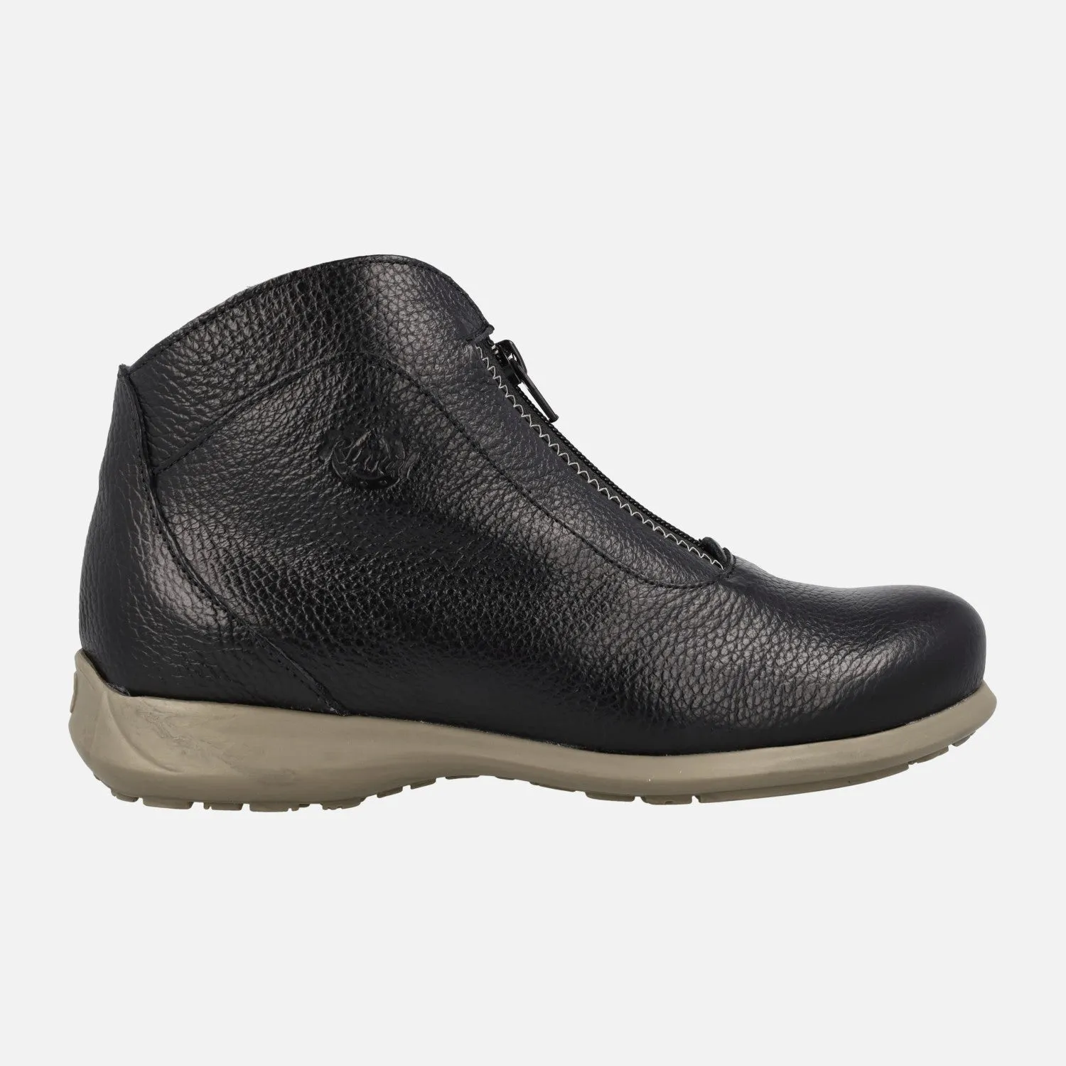 Botines de piel Rural con cremallera central