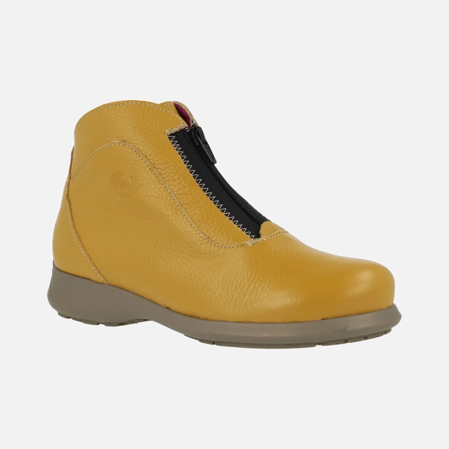 Botines de piel Rural con cremallera central