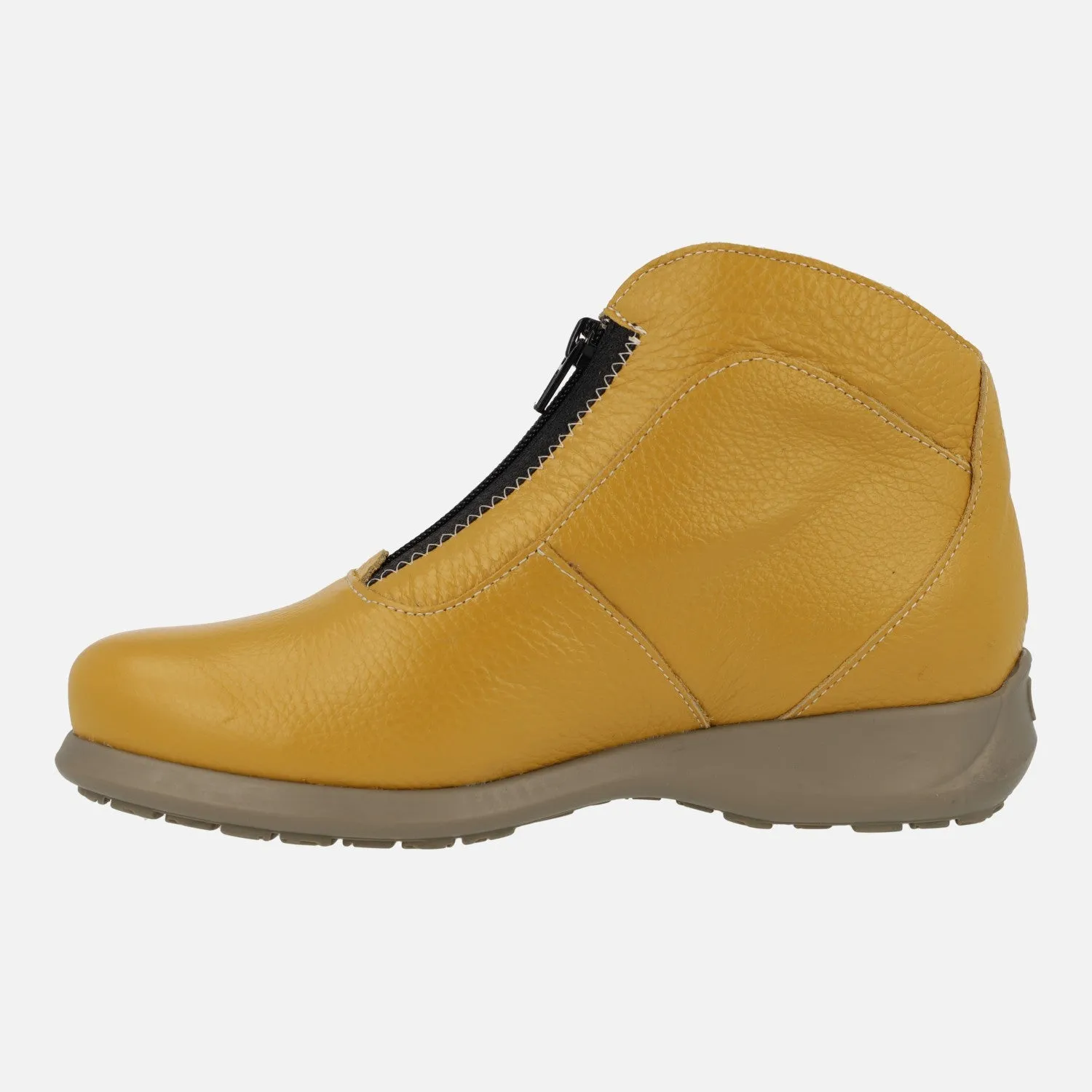 Botines de piel Rural con cremallera central