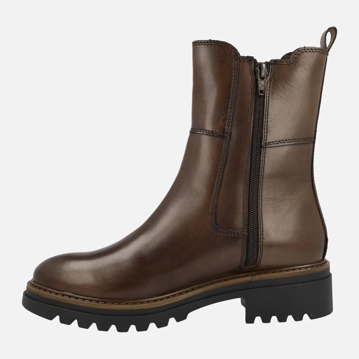Botines marrones de piel con elástico