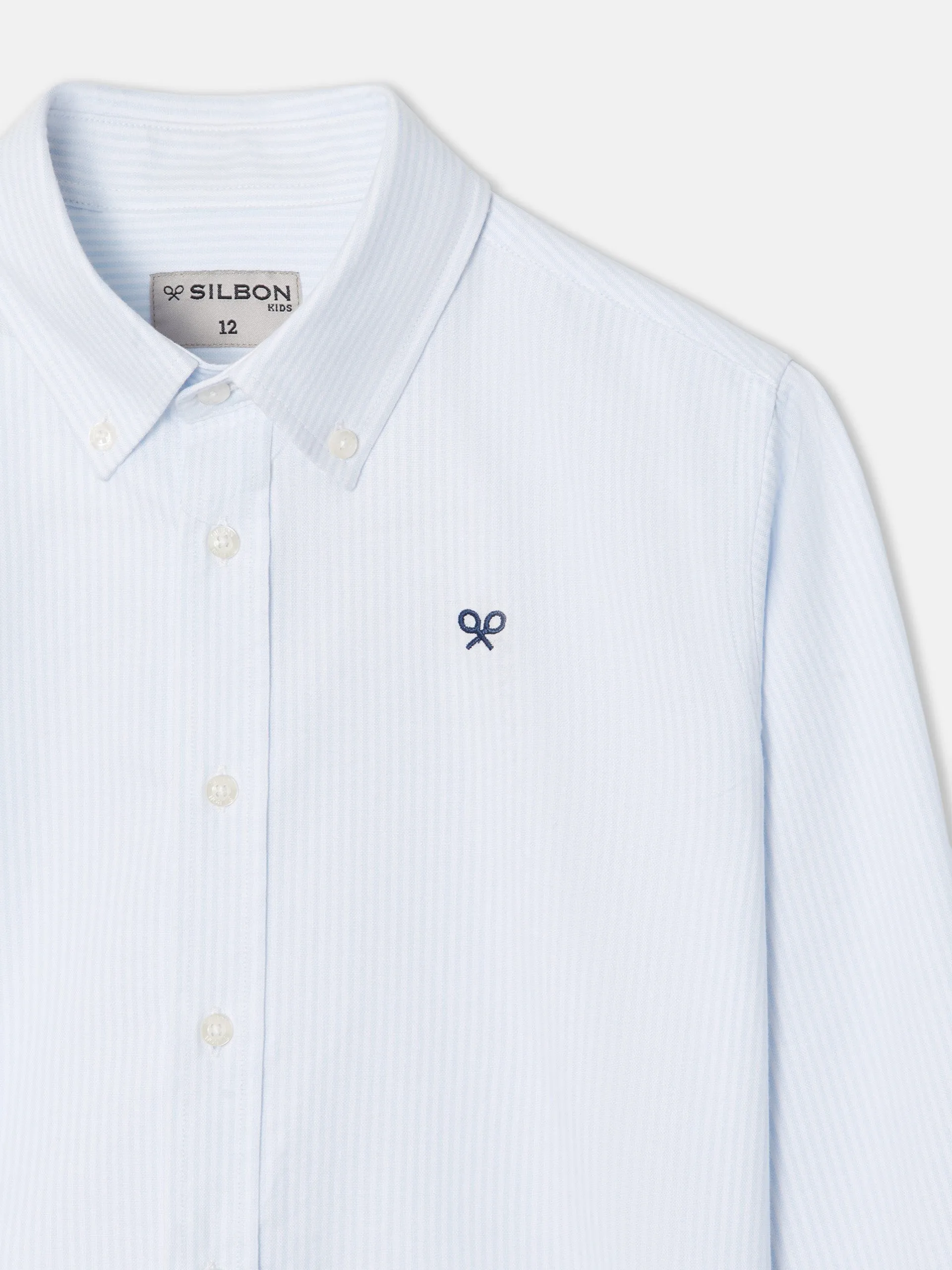 Camisa sport kids clasica oxford rayas azul