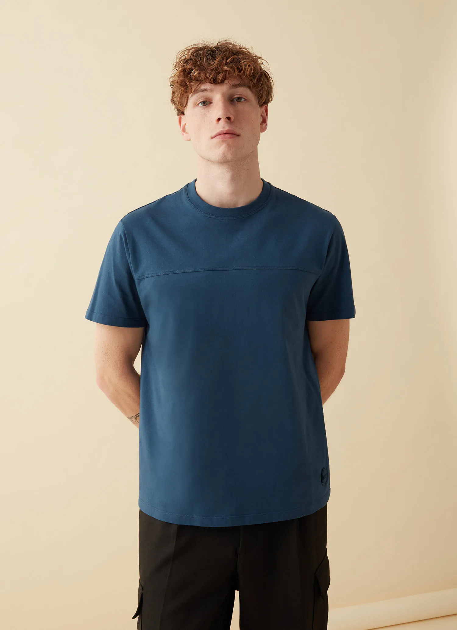 Camiseta de manga corta de tejido de punto de algodón