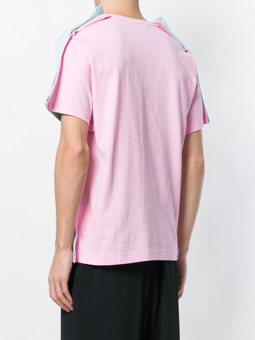 CAMISETA DOBLE BICOLOR ROSA/AZUL