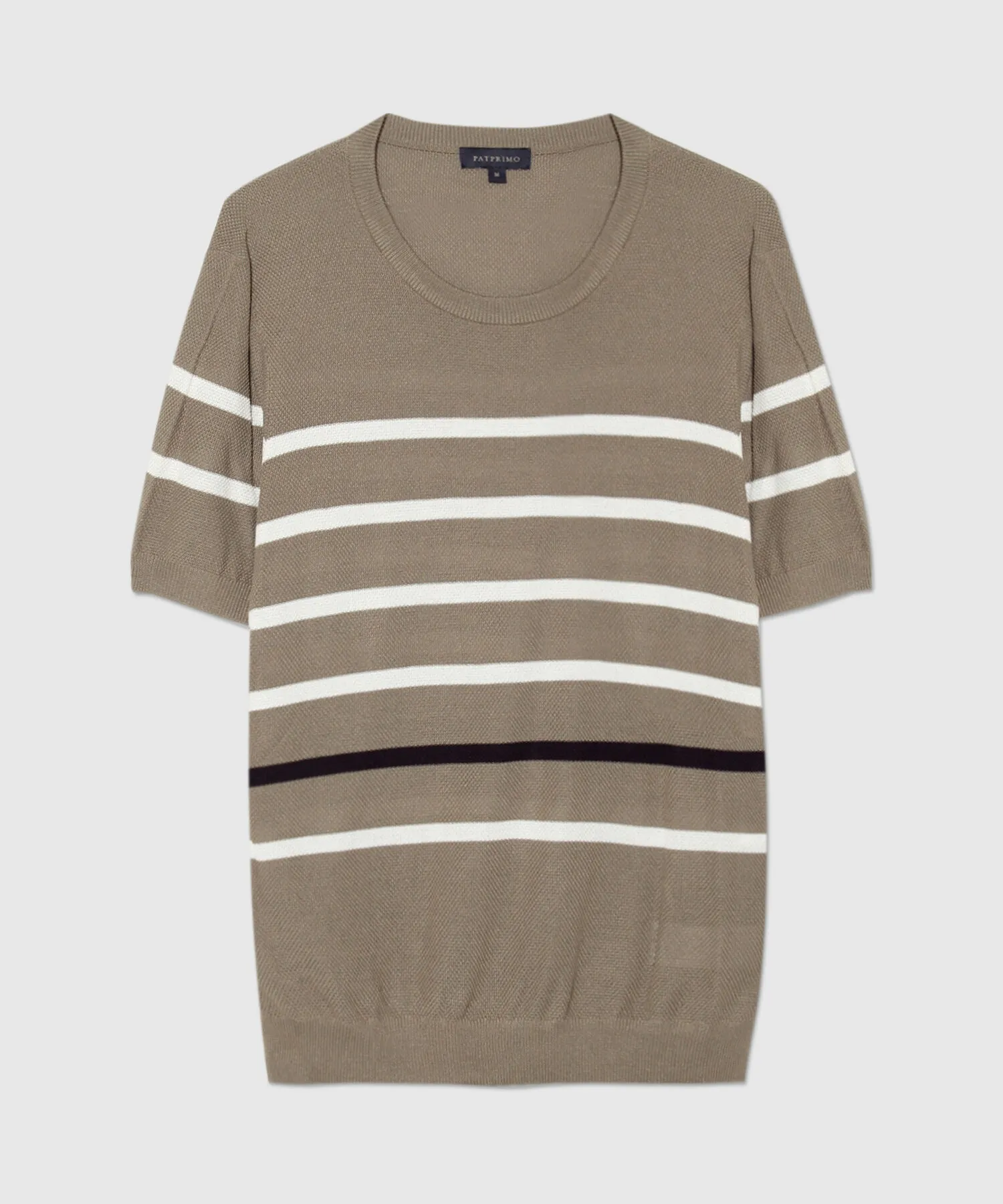 CAMISETA MANGA CORTA CUELLO REDONDO A RAYAS