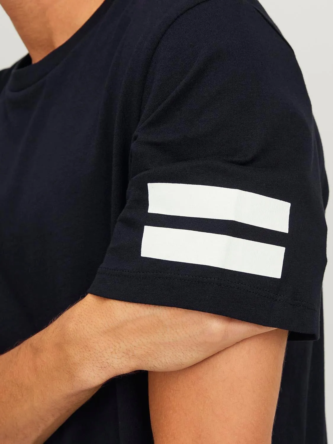 Camiseta Rayas Cuello redondo | Negro | Jack & Jones®