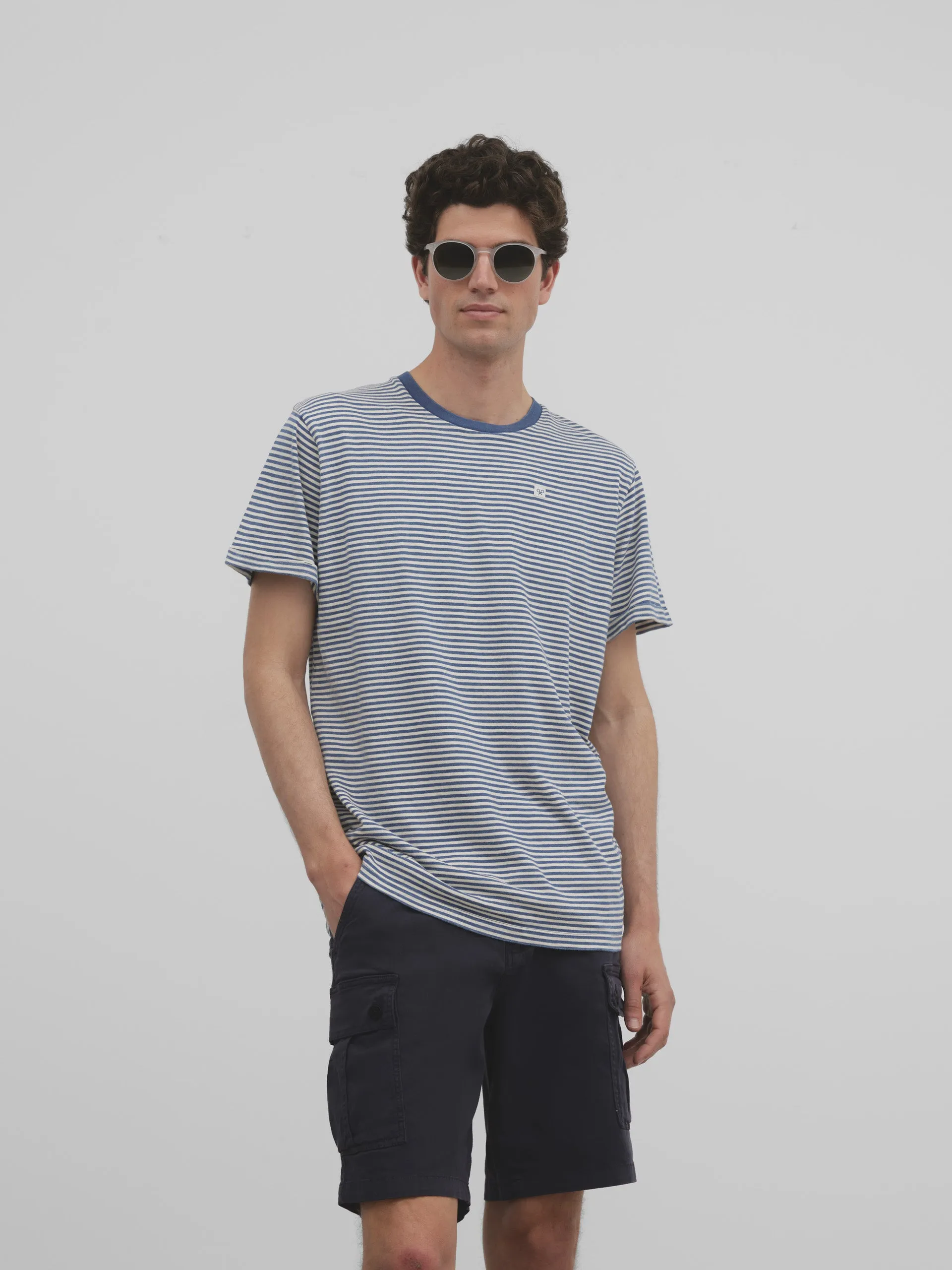 Camiseta rayas nauticas dye azul