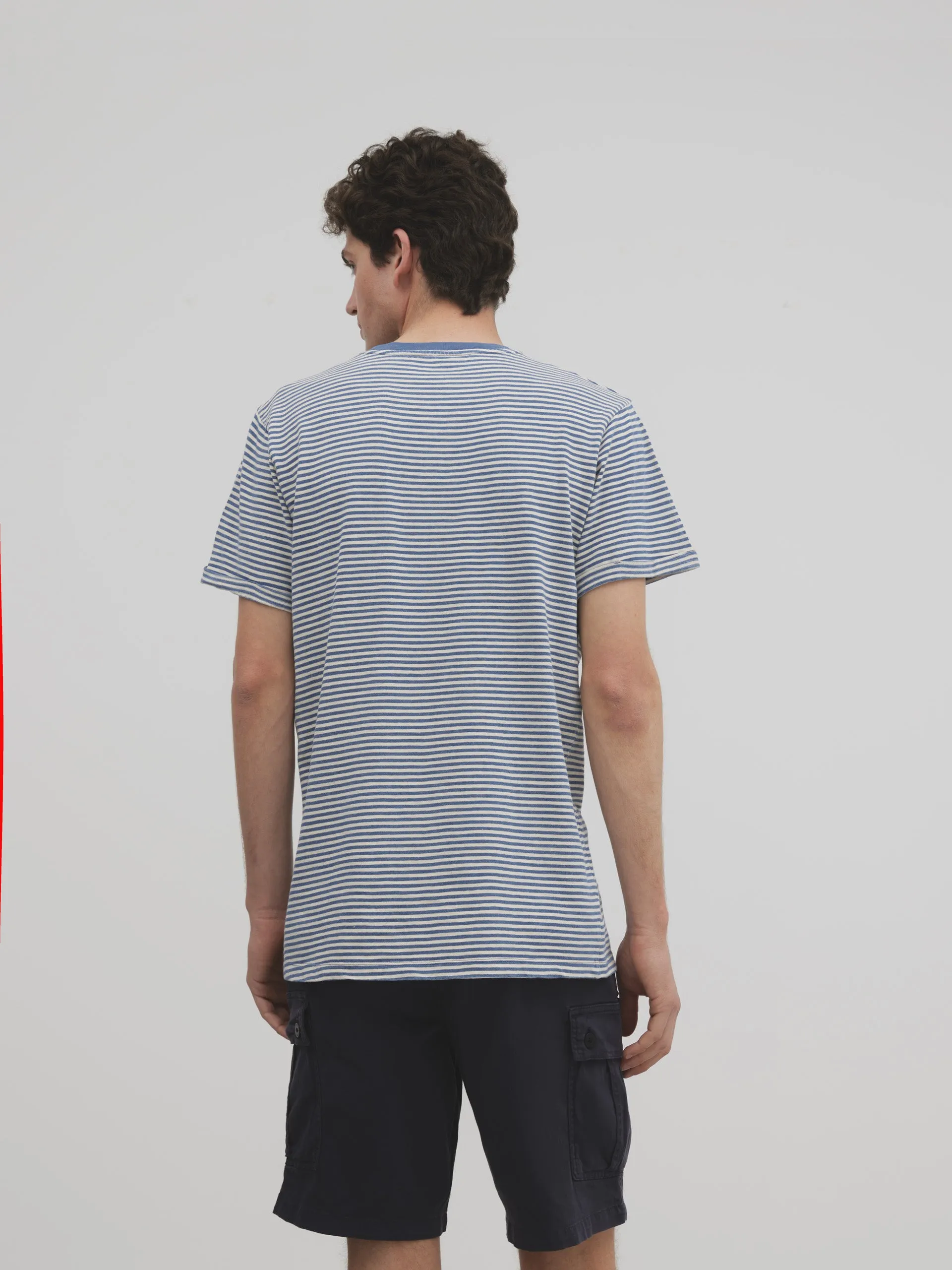 Camiseta rayas nauticas dye azul