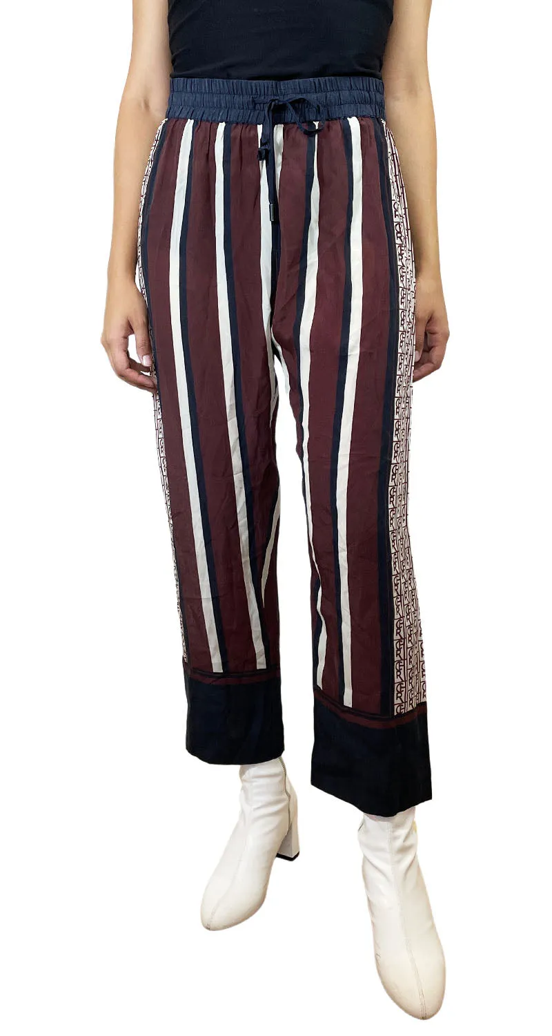 CHER Pantalón Rayas Burdeo Navy