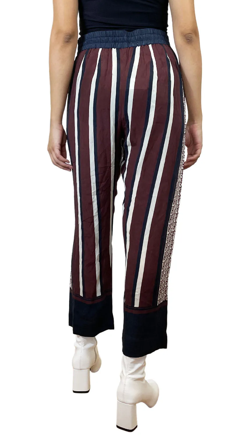 CHER Pantalón Rayas Burdeo Navy