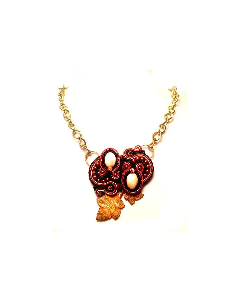 COLGANTE DE BISUTERIA SOUTACHE,BRONCE