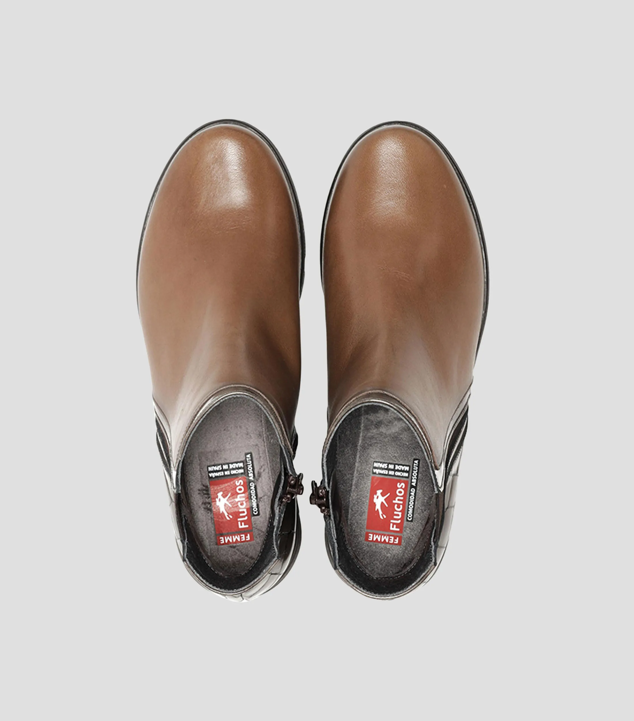 Fluchos Botines Chelsea con textura Styll Mujer