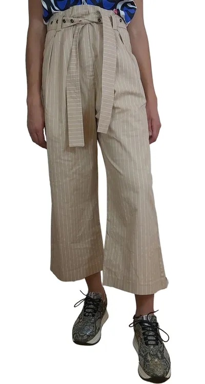 JAZMIN CHEBAR Pantalón Beige a Rayas