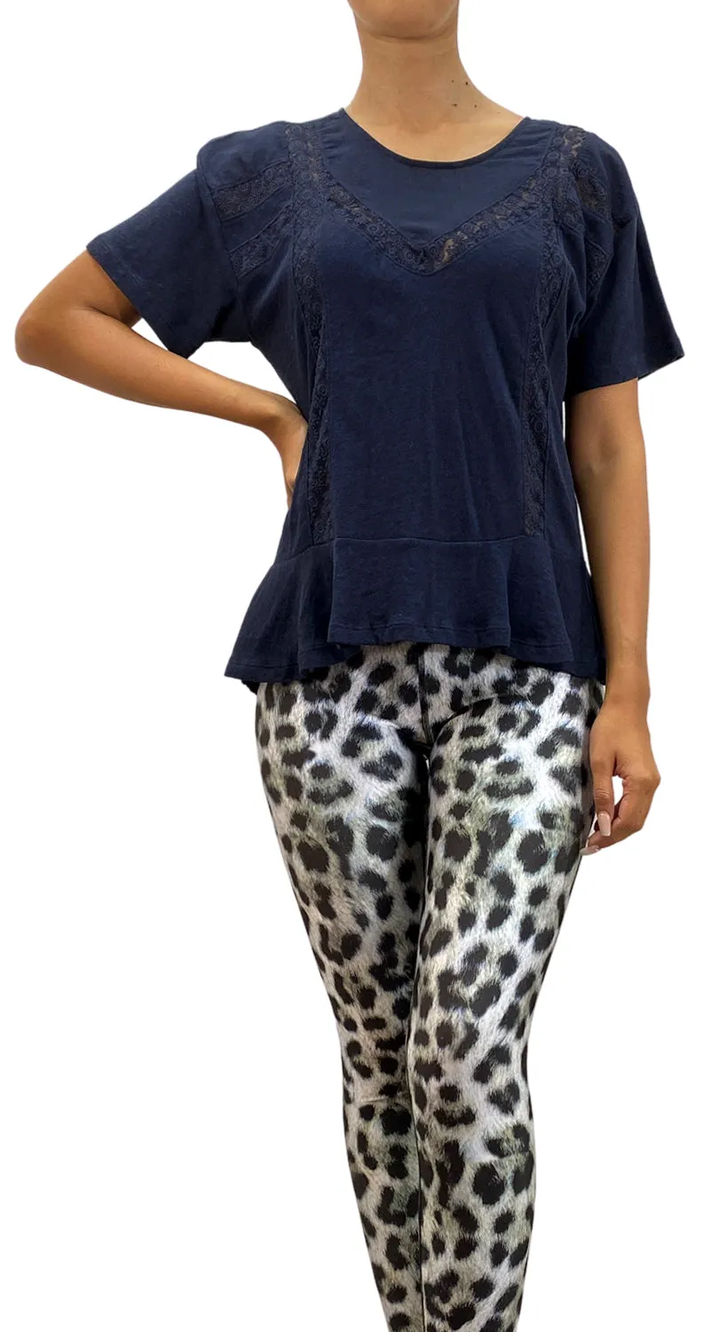 JAZMIN CHEBAR Polera Tejido Flores