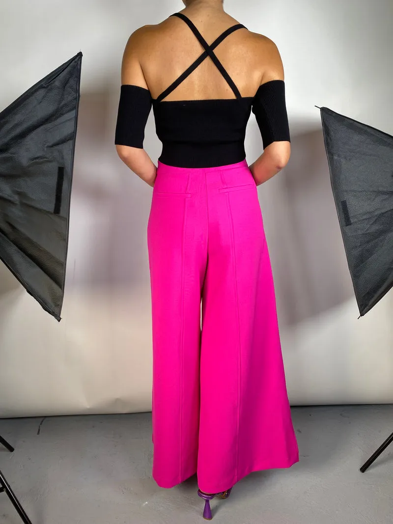 JAZMIN CHEBAR Top Tejido Negro