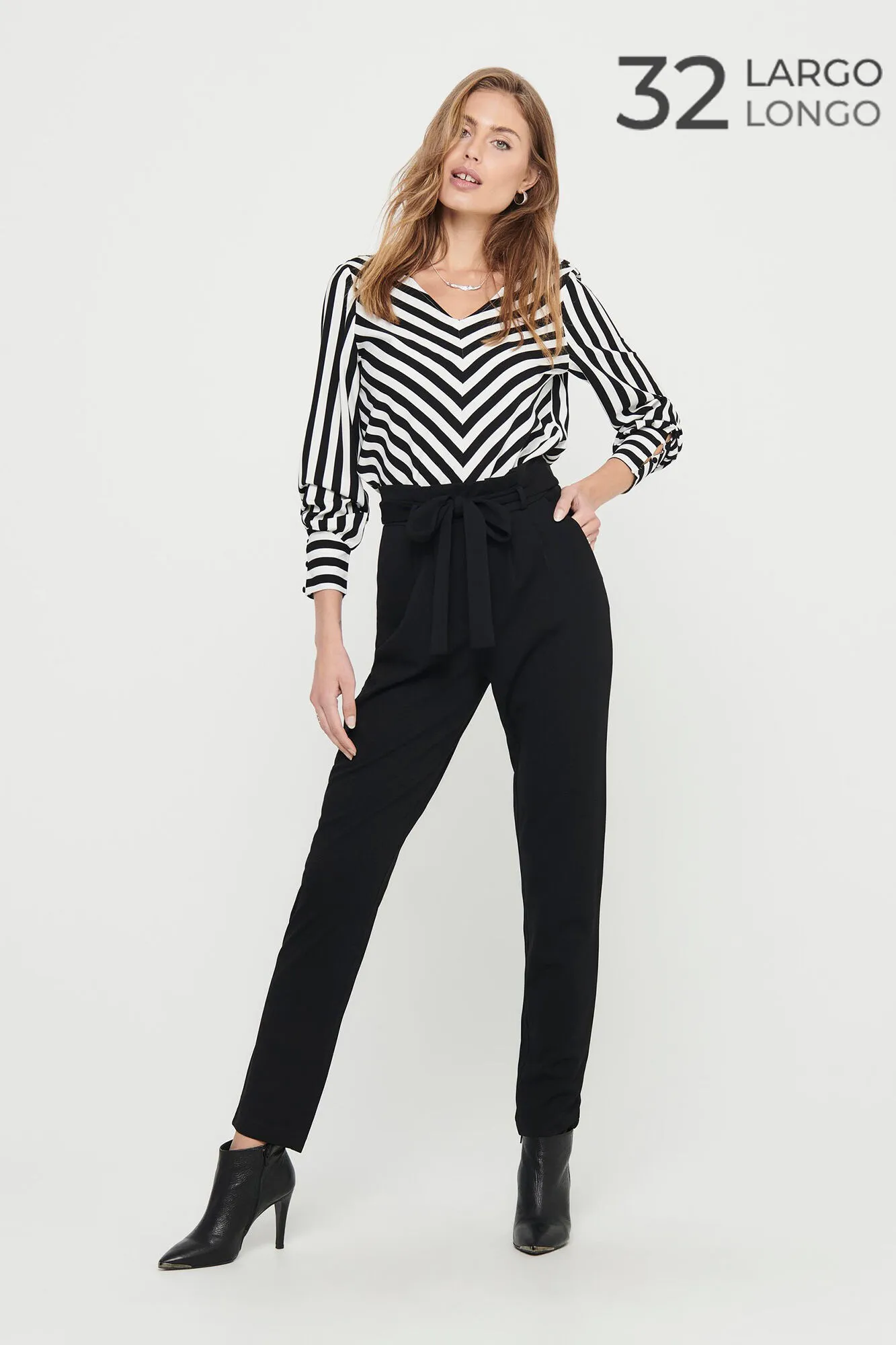JDY Pantalón recto tiro alto