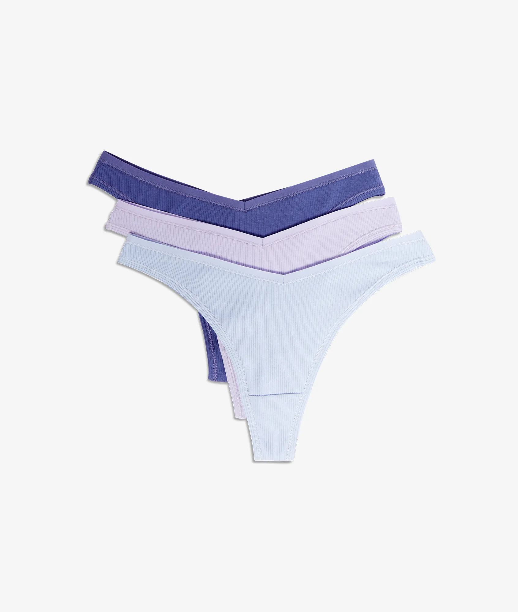 LOT DE 3 TANGAS JOHN MAUVE  ETAM