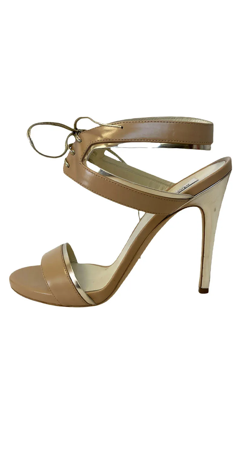 MAX MARA Sandalia taco alto Rosada