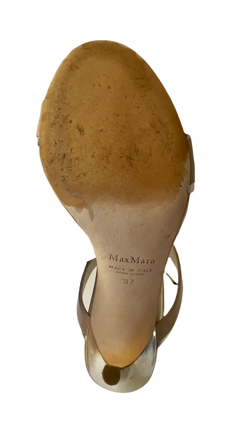 MAX MARA Sandalia taco alto Rosada