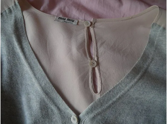 Miu Miu Prendas de punto Rosa Gris 