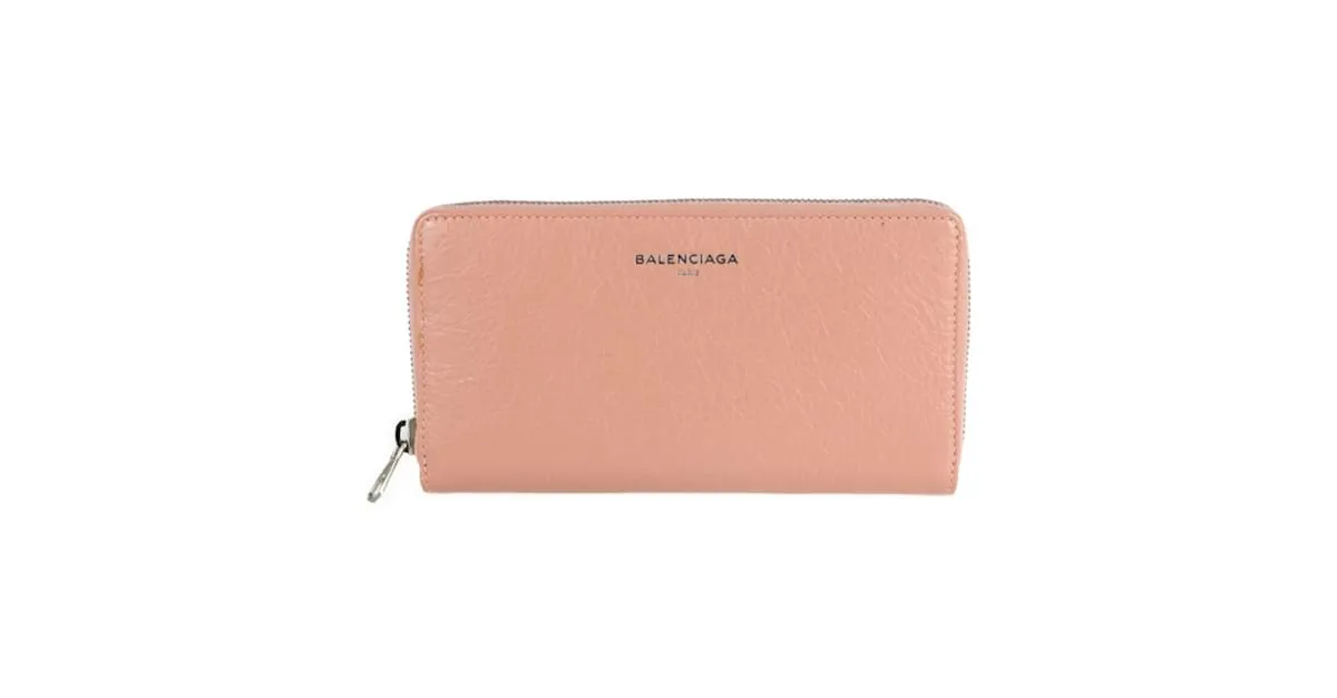 Monedero Balenciaga rosa beige 