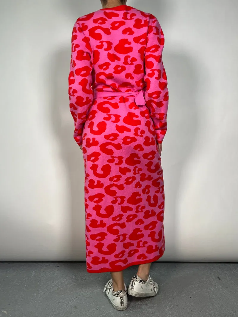 NEVER FULLY DRESSED Vestido Tejido Fucsia