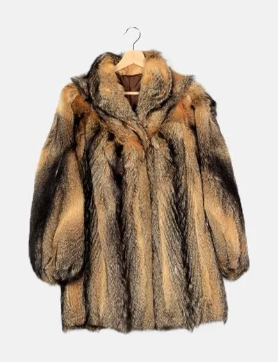 NoName Chaquetón de pelo jaspeado