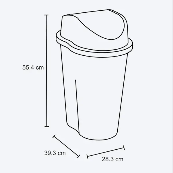 Papelera de plástico 25 Lts