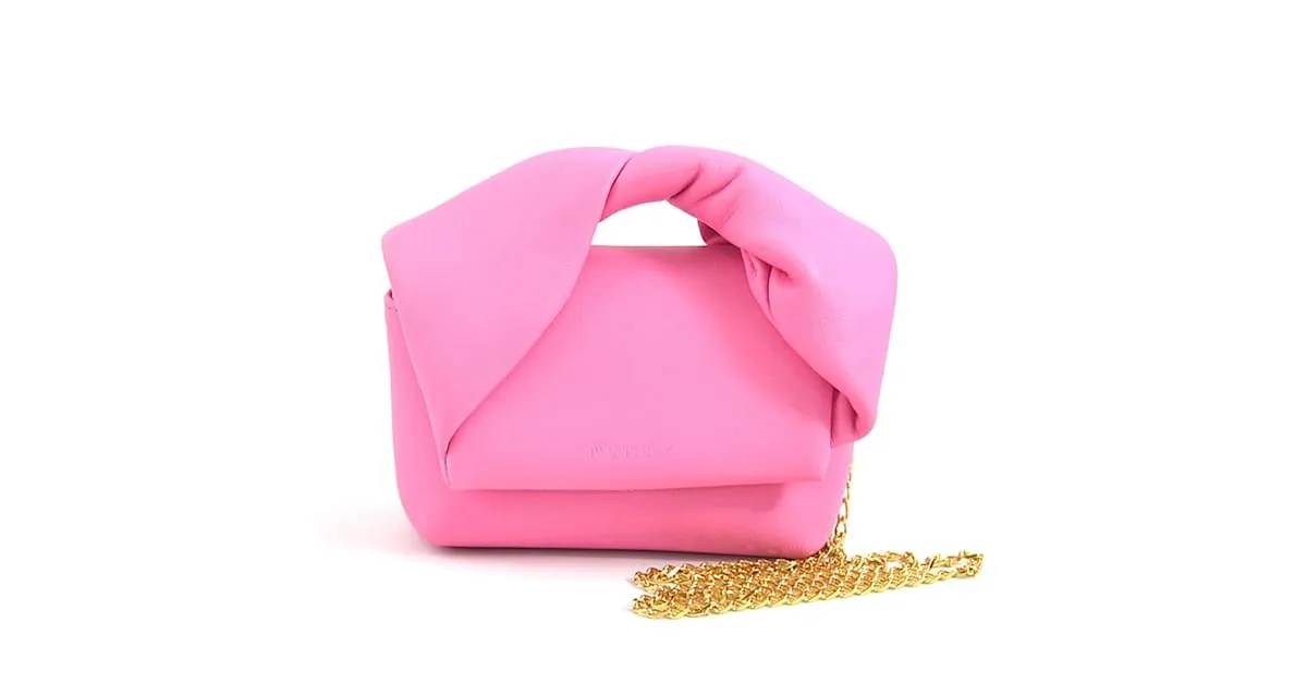 Pochette de cuero rosa JW Anderson 