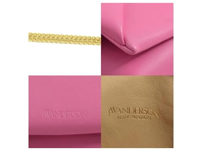 Pochette de cuero rosa JW Anderson 