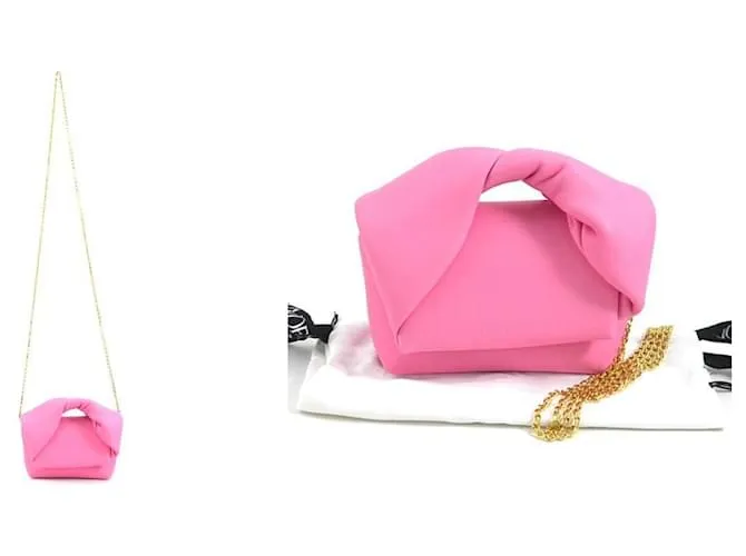 Pochette de cuero rosa JW Anderson 