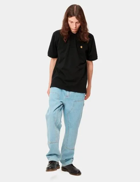POLO CARHARTT CHASE PIQUE  BLACK / GOLD