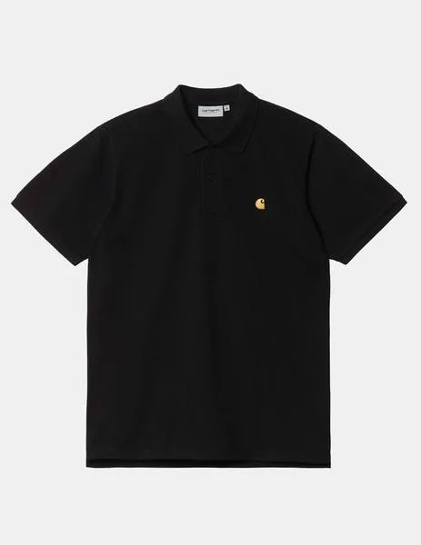 POLO CARHARTT CHASE PIQUE  BLACK / GOLD