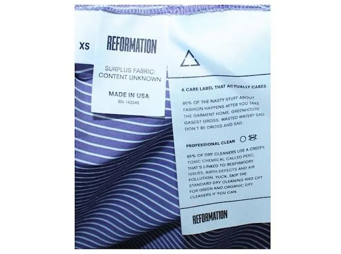Reformation camisa de rayas moradas Púrpura 
