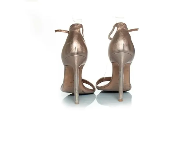 Saint Laurent, Sandalias metálicas Rosa 