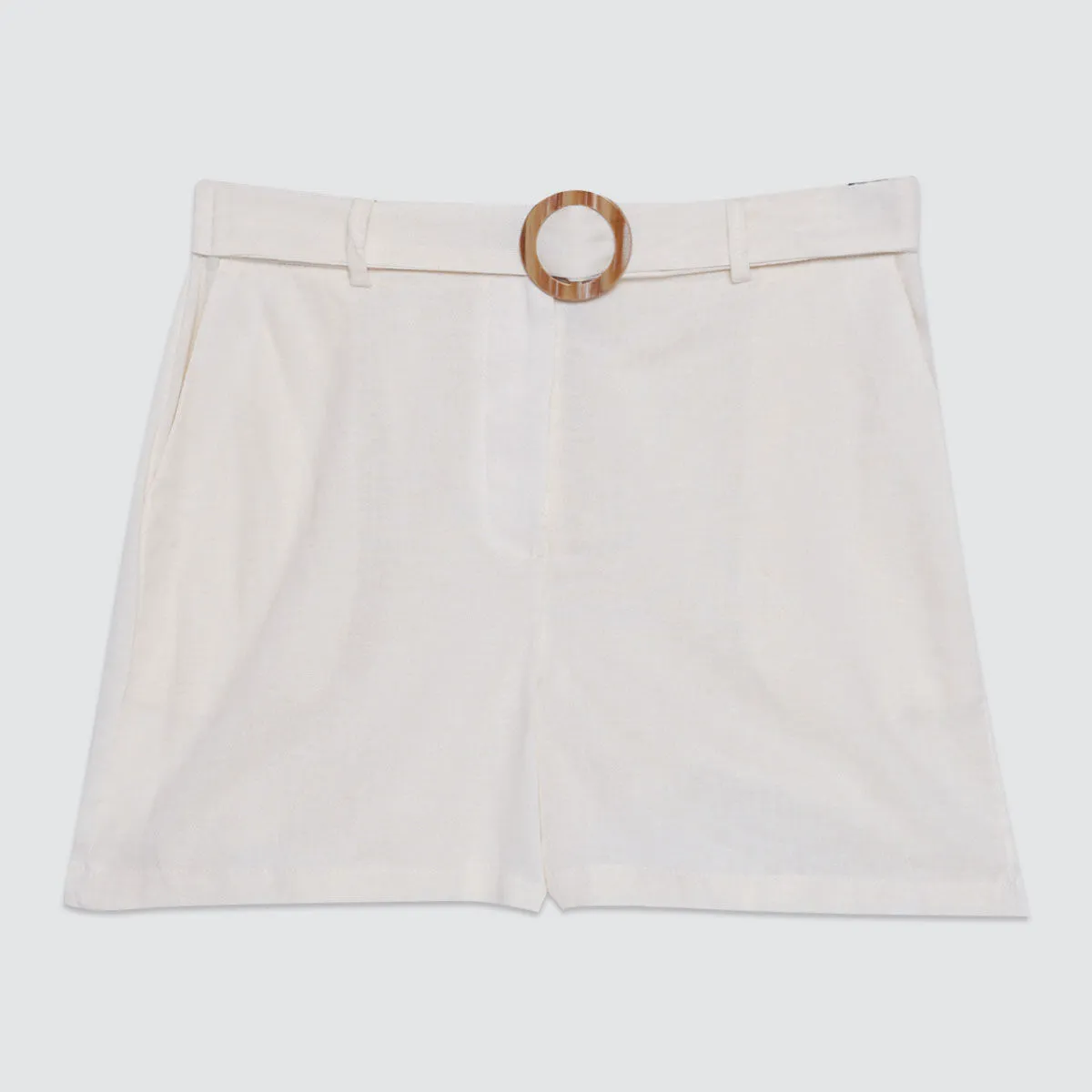 Short Tiro Alto Con Cinturón