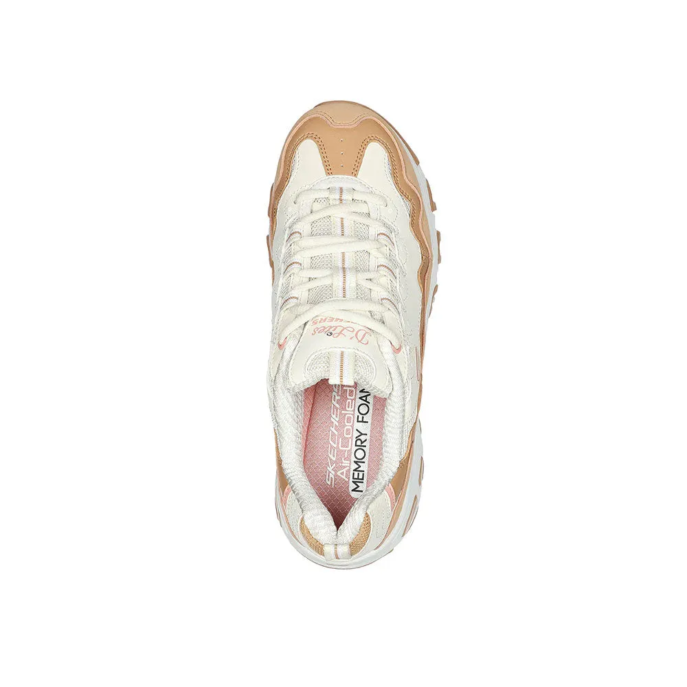 TENIS MUJER SKECHERS DLITES   BLANCOCAFé