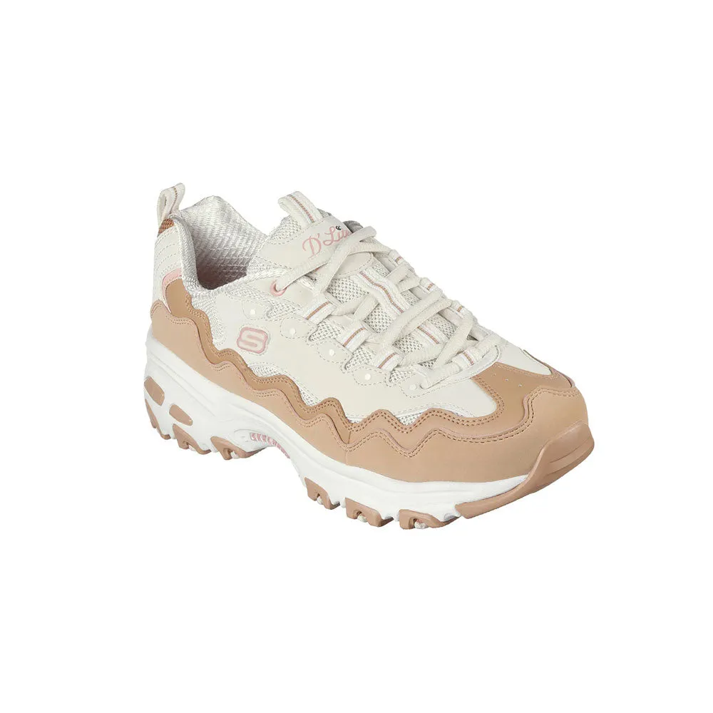 TENIS MUJER SKECHERS DLITES   BLANCOCAFé