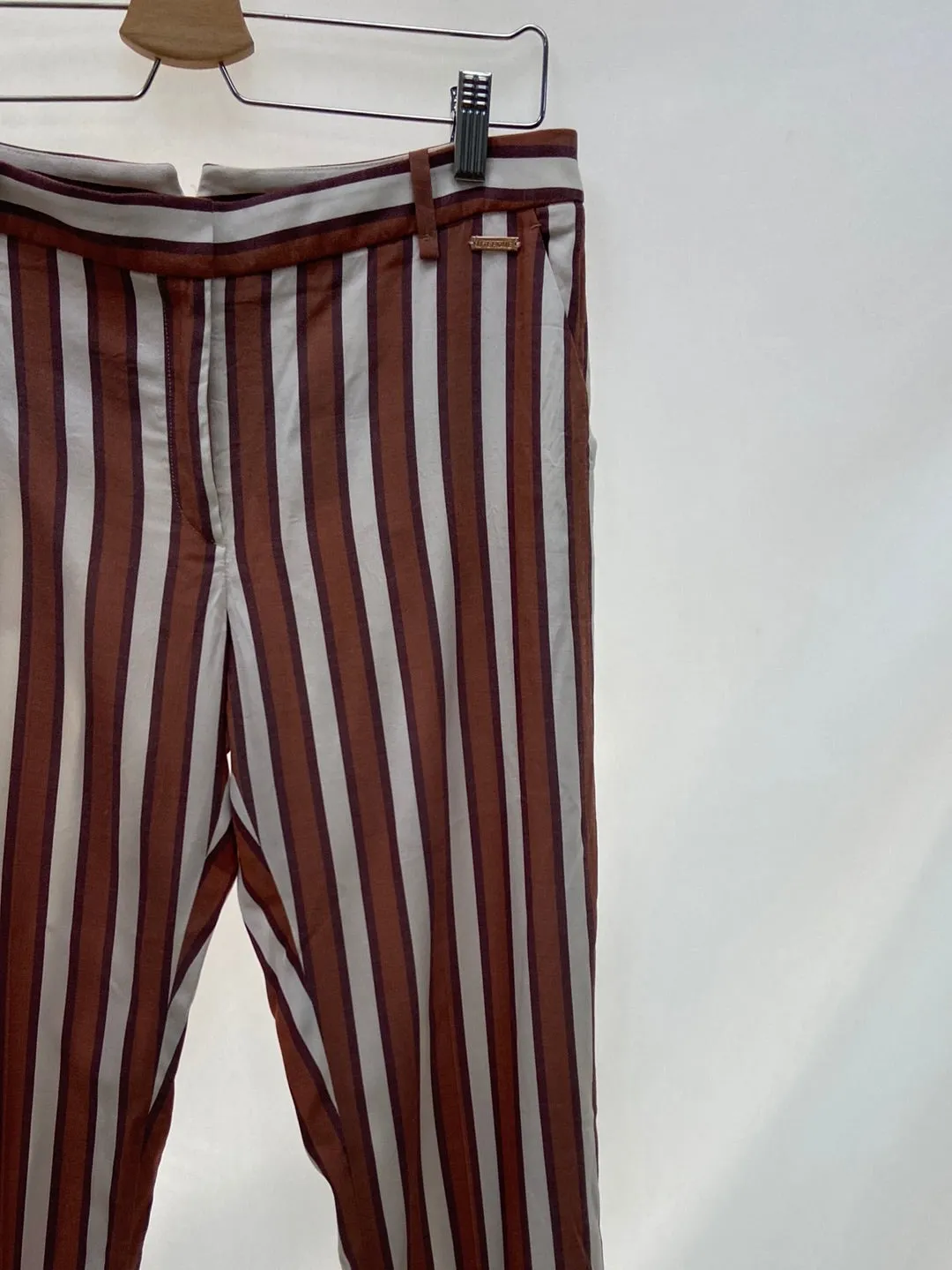 UTERQÜE.Pantalones formales rayas T.M